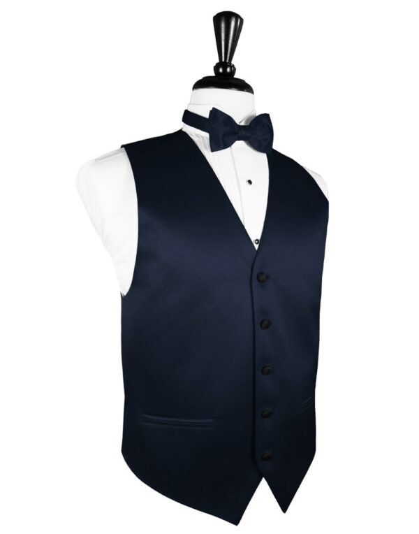 Midnight Blue Vitro Satin Vest