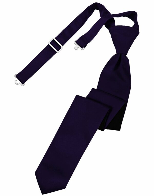 Amethyst Solid Satin Skinny Tie