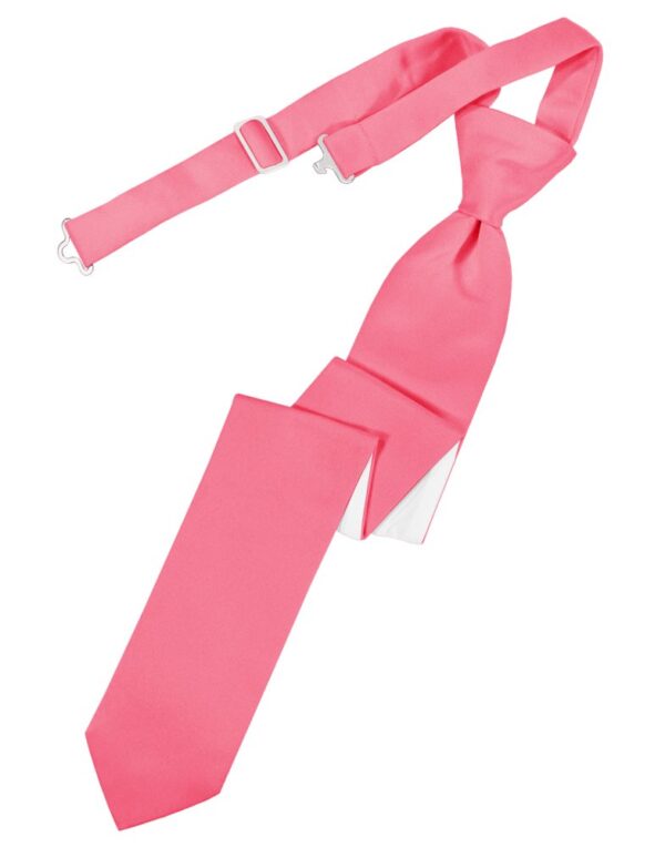 Bubblegum Solid Satin Skinny Tie