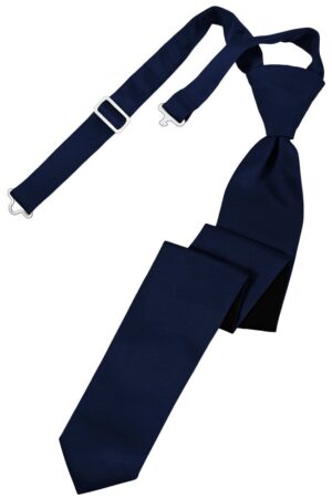 Marine Solid Satin Skinny Tie