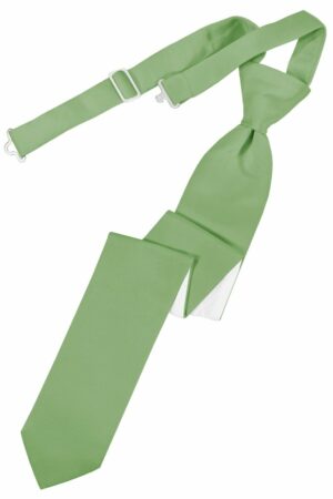 Sage Solid Satin Skinny Tie