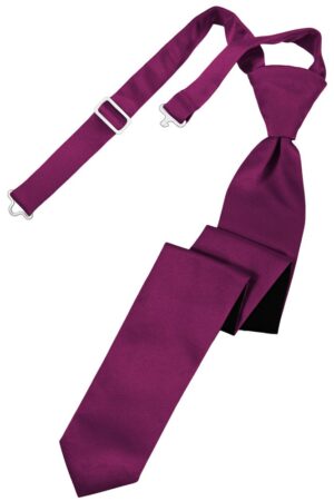 Sangria Solid Satin Skinny Tie