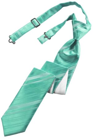 Mermaid Striped Satin Skinny Tie