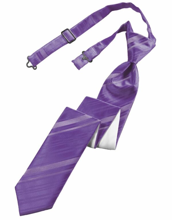 Wisteria Striped Satin Skinny Tie