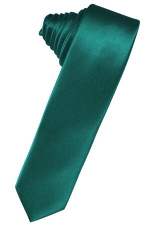 Jade Solid Satin Skinny Suit Tie