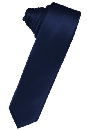 Marine Solid Satin Skinny Suit Tie