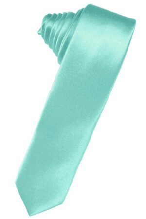 Mermaid Solid Satin Skinny Suit Tie