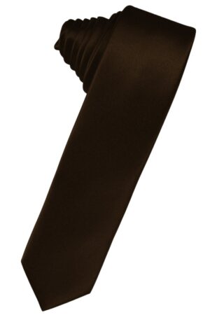 Truffle Solid Satin Skinny Suit Tie