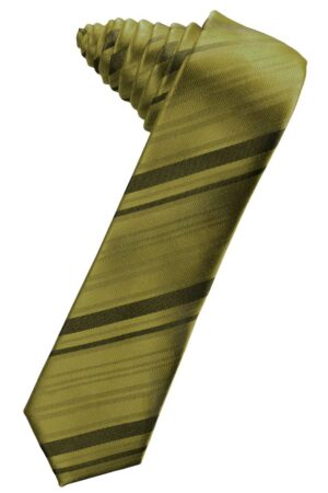 Fern Striped Satin Skinny Suit Tie