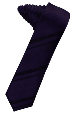 Lapis Striped Satin Skinny Suit Tie