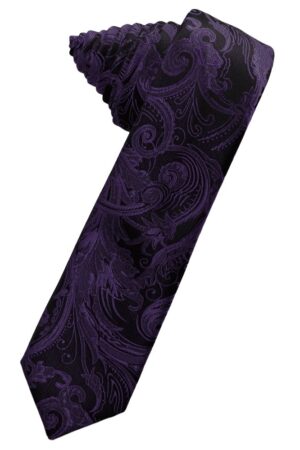 Lapis Tapestry Skinny Suit Tie