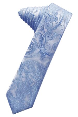 Periwinkle Tapestry Skinny Suit Tie