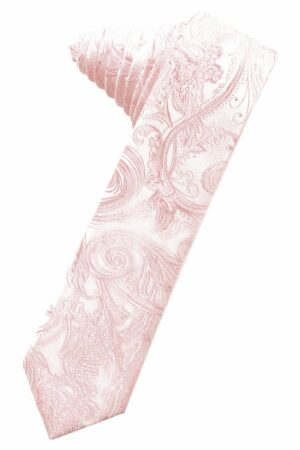 Pink Tapestry Skinny Suit Tie