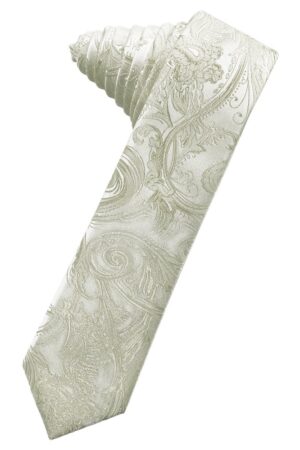 Platinum Tapestry Skinny Suit Tie