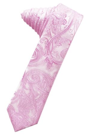 Rose Petal Tapestry Skinny Suit Tie