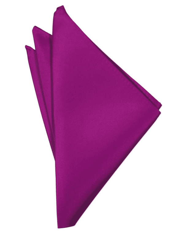 Fuchsia Solid Satin Pocket Square