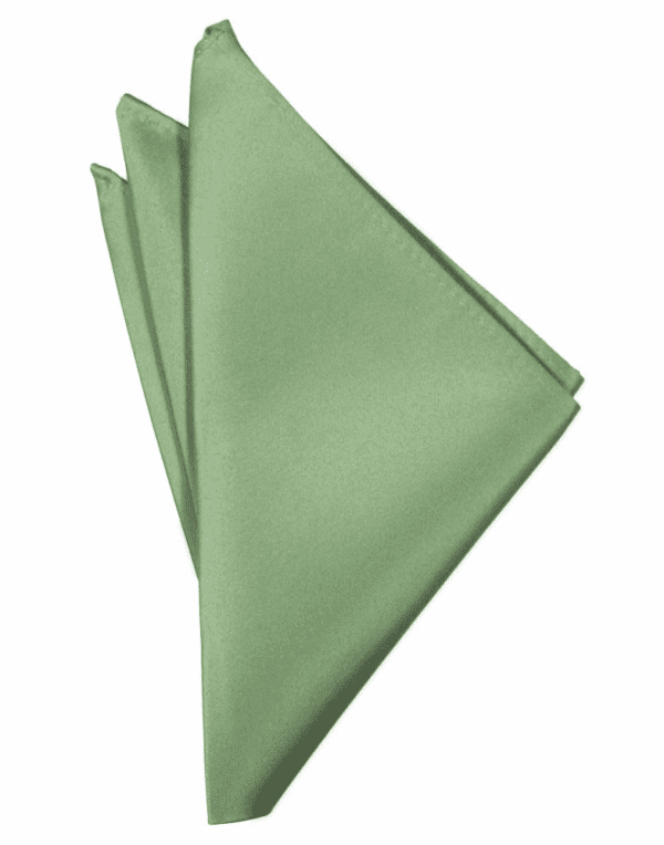 Sage Solid Satin Pocket Square