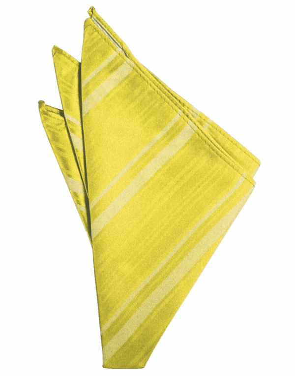 Sunbeam Striped Satin Pocket Square