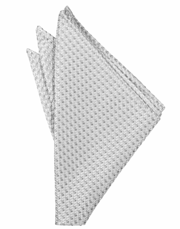 Silver Venetian Pocket Square