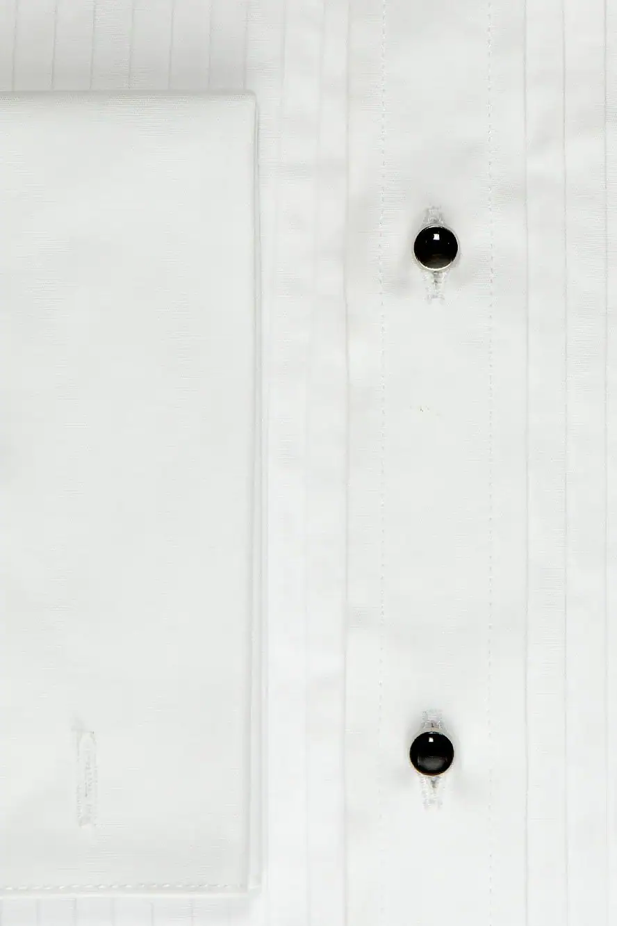 close up of shirt pleats | National Tuxedo Rentals close up of shirt pleats