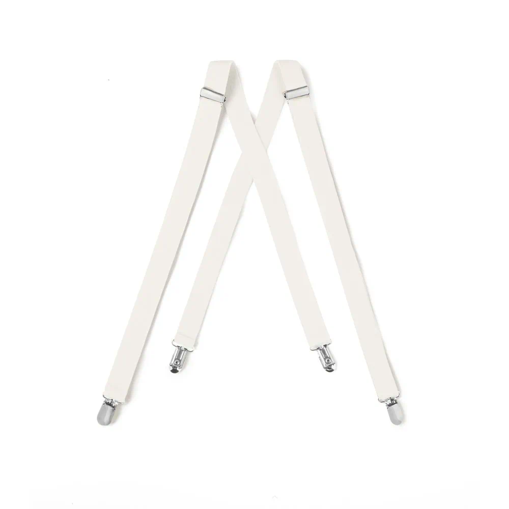 【4031】EGDE RAVE SUSPENDERS JOCK白 Ivory Suspenders | National Tuxedo Rentals