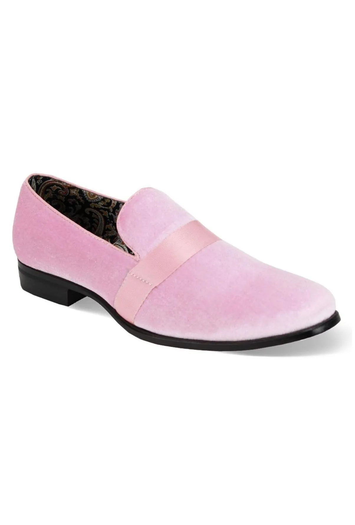Portland Pink Velvet Slip On Shoe