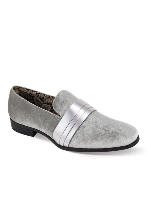 Klein Silver Velvet Slip On Shoe