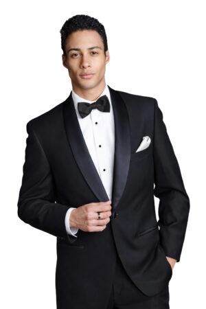 black shawl lapel tuxedo