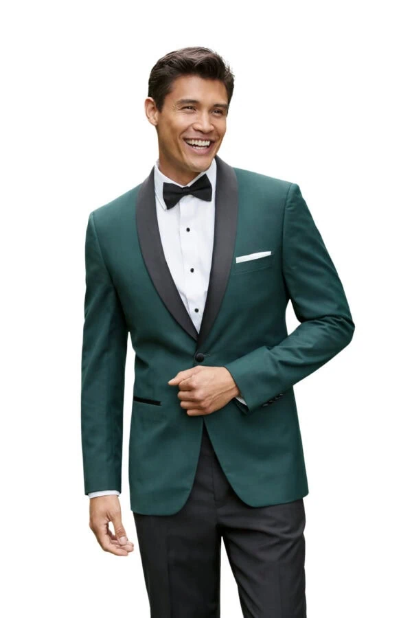 green shawl lapel tuxedo rental
