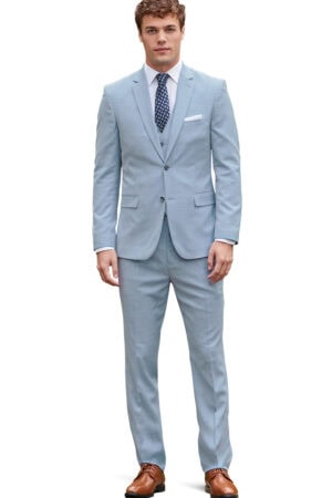 man wearing oxford blue suit