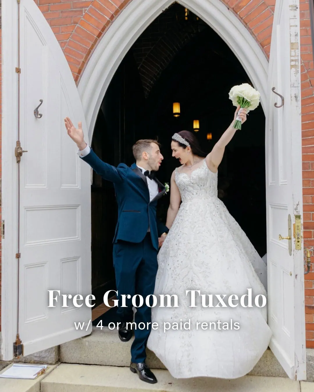 free groom tuxedo rental offer