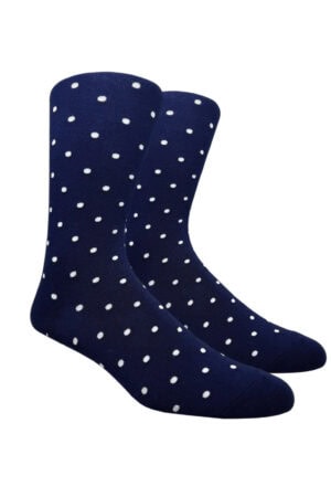 navy polka dot socks