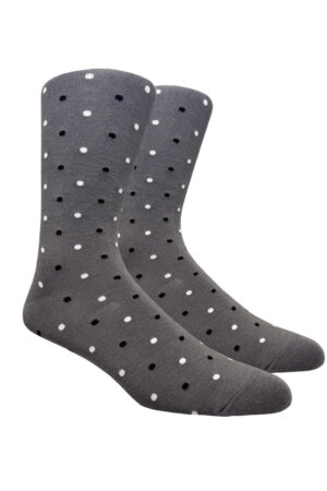 gray polka dot dress socks