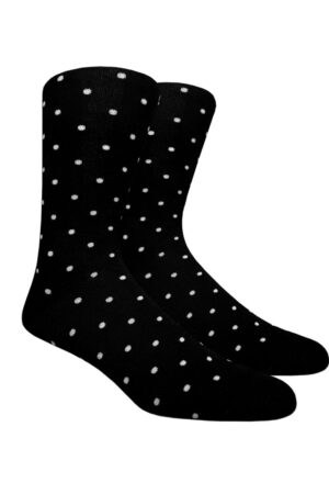 black and white polka dot socks