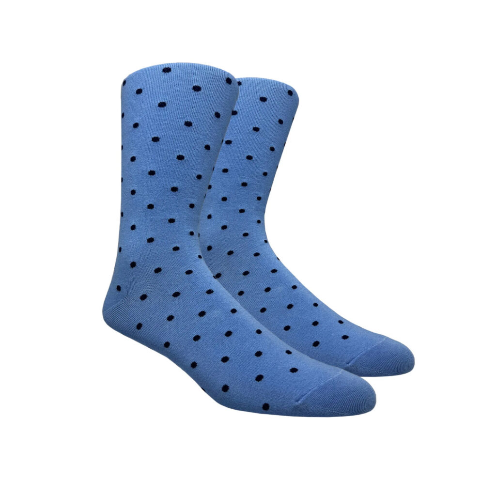 blue polka dot socks