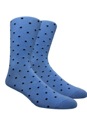blue polka dot socks