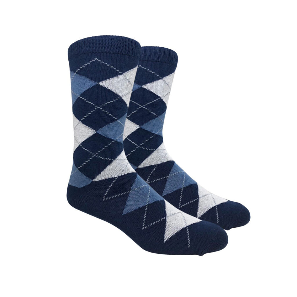 navy argyle dress socks