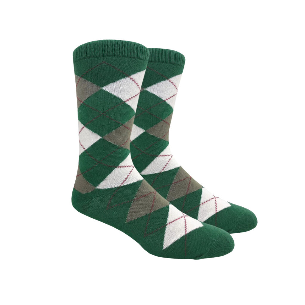 Hunter Green Argyle Dress Socks