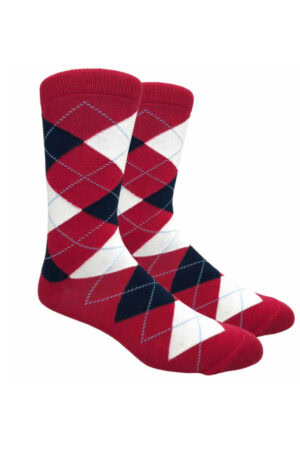 red argyle dress socks