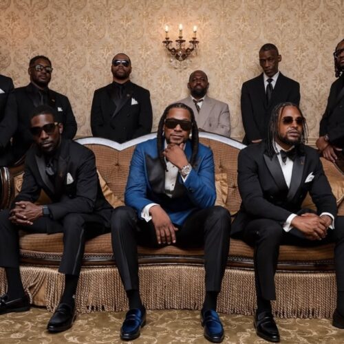 groomsman | National Tuxedo Rentals groom and groomsmen wearing double breasted tuxedo rentals