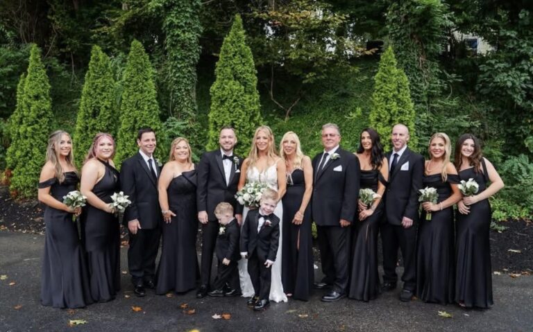 wedding party wearing all black