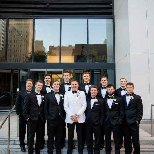 Groom with groomsmen