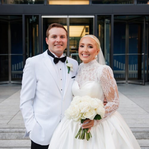 bride and groom at wedding