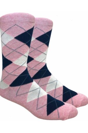 Pink Argyle Socks