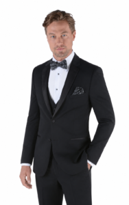 Black Desire Tuxedo on a model, alternate view 1