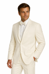 Ivory Madison Tuxedo on a model, alternate view 1