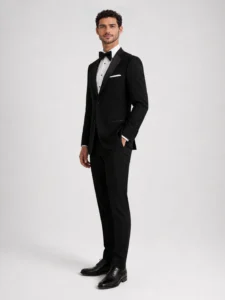 Black Barcelona Tuxedo on a model, alternate view 4