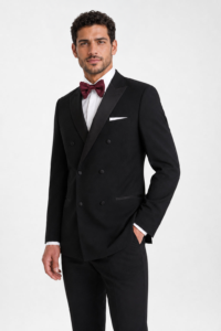 Black Romeo Tuxedo on a model, alternate view 1