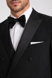 Black Romeo Tuxedo on a model, alternate view 2