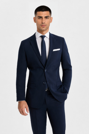 Model wearing the Navy Suit